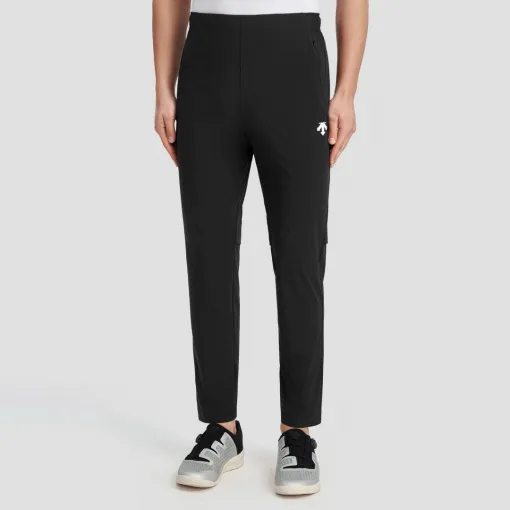 Hochwertige Descente Hose aus schwarzem Nylon, lässiger Luxus