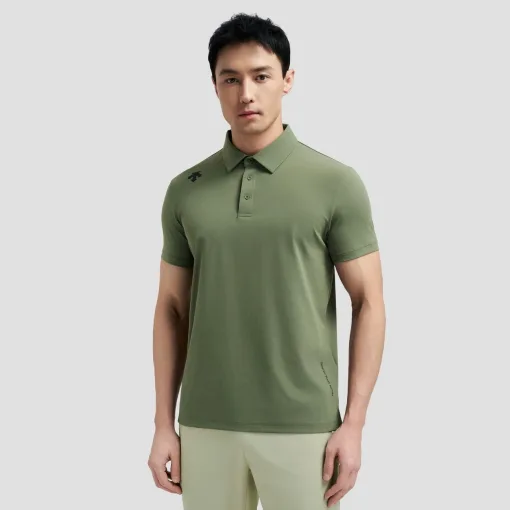 Premium Descente Kurzarmhemden Schwarz Casual Style