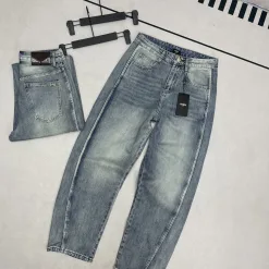 Premium Qualität Fendi Jeans Leder Logo Luxus
