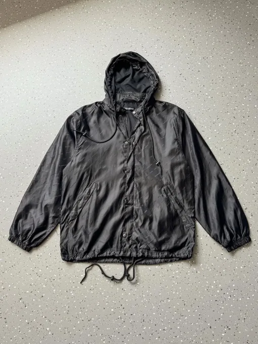 Luxus-Jacken von Balenciaga aus schwarzer Nylon-Jacquard-Kollektion