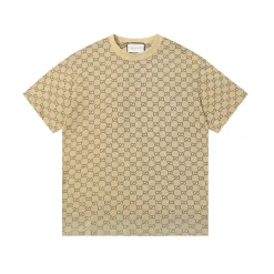 Luxus Gucci Kurzarm Baumwolle Farbverlauf Luxus