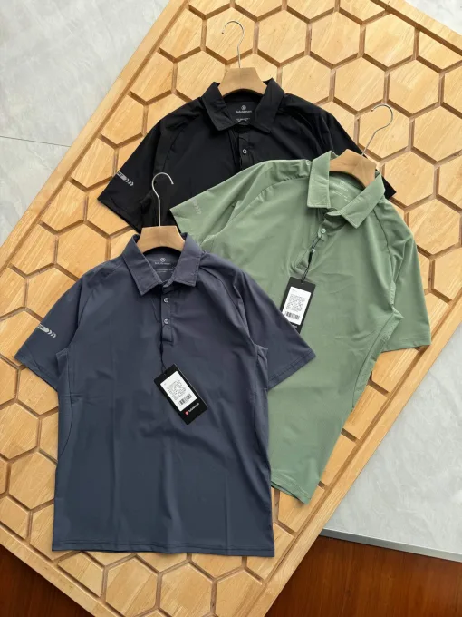 Bestseller Lululemon Kurzarmhemden Grün Seide Plaid Luxus