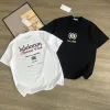 Luxus Lululemon Kurzarm Schwarz Baumwolle Monogramm Luxus