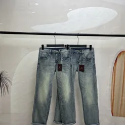 Premium Louis Vuitton Jeans Baumwolle gewaschen Luxus