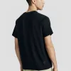 Luxuriöses Descente-Kurzarmshirt aus grauer Baumwolle aus der Urban Collection