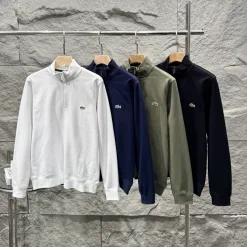 Premium Lacoste Sweatshirts Gold Cotton Logo Kollektion