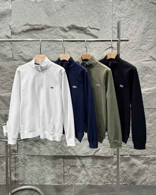 Premium Lacoste Sweatshirts Gold Cotton Logo Kollektion
