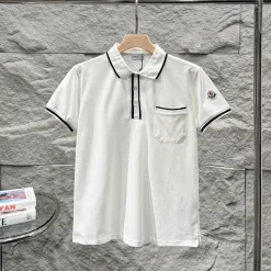Luxus Moncler Poloshirt Weiß Monogramm Luxus