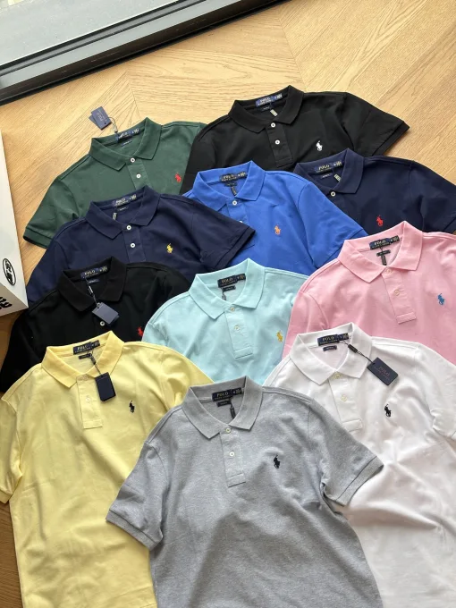 Hochwertiges Ralph Lauren Kurzarm-Shirt aus grüner Baumwolle, klassische Kollektion
