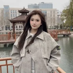 Premium Stone Island Mäntel Weißes Leder Logo Luxus