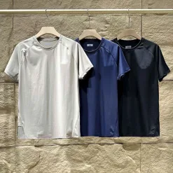 Premium Qualität Descente Kurzarm Schwarz Nylon Atmungsaktiv Luxus