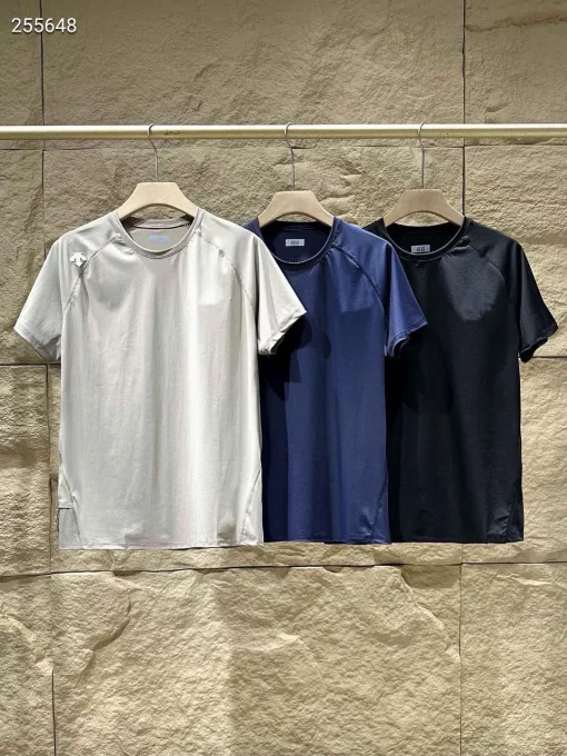 Premium Qualität Descente Kurzarm Schwarz Nylon Atmungsaktiv Luxus