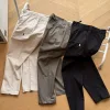 Luxus Ralph Lauren Hose Schwarz Leinen Bestickt Luxus