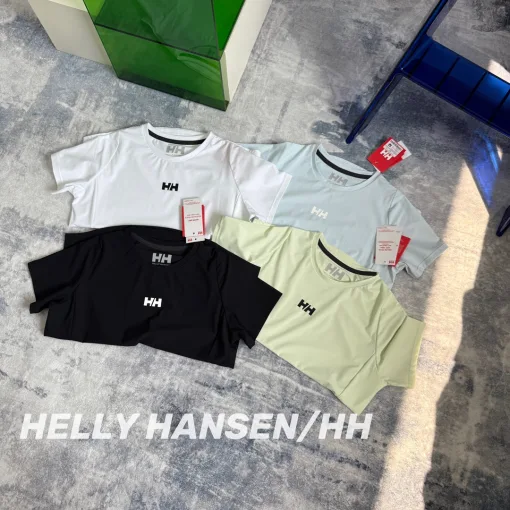 Premium Helly Hansen Kurzarm Blau Nylon Classic Luxury