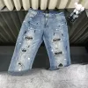 Hochwertige Ami-Hose im Denim-Patchwork-Stil