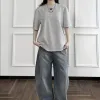 Premium Prada Kurzarm Grau Baumwolle Atmungsaktiv Luxus