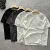 Luxus Descente Kurzarmhemd Schwarz Baumwolle Minimalistischer Luxus
