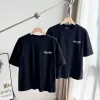 Luxuriöses Balenciaga Kurzarmhemd im schwarzen Logo-Stil