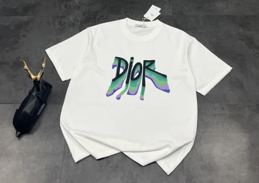 Hochwertige Dior Kurzarm-Kollektion mit schwarzem Farbverlauf