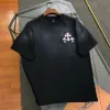 Luxus Chrome Hearts Kurzarm Schwarz gewaschen Luxus