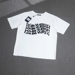 Premium Qualität Louis Vuitton Kurzarm Baumwolle Luxus