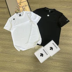 Premium Qualität Descente Kurzarm Schwarz Logo Style