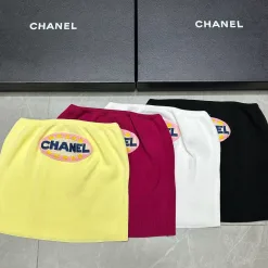 Hochwertige Chanel Weste Gelb Strick Bestickt Luxus