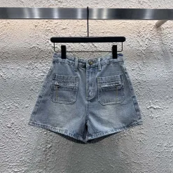 Luxuriöse Celine Shorts im Blue Denim Washed Style