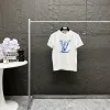 Premium Louis Vuitton Kurzarm Blau Baumwolle Camouflage Luxus