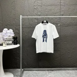 Premium Louis Vuitton Kurzarm-Logo-Kollektion aus schwarzer Baumwolle