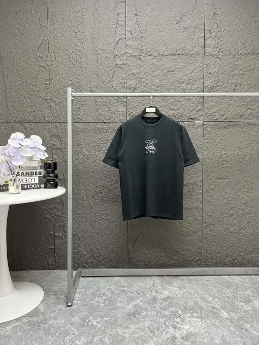 Bestseller Louis Vuitton Kurzarmhemd aus schwarzer Baumwolle im Logo-Stil