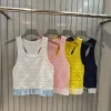 Hochwertige Celine-Weste im gelben Jacquard-Strickstil