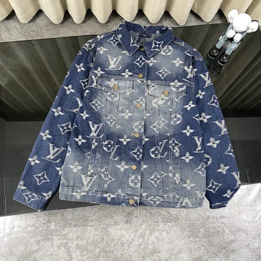 Luxus Louis Vuitton Mäntel Weiß Denim Distressed Style