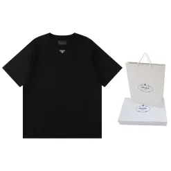 Hochwertige Prada Kurzarm Baumwolle Klassischer Stil