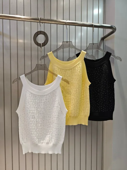 Hochwertige Balmain Weste im weißen Strick-Jacquard-Stil