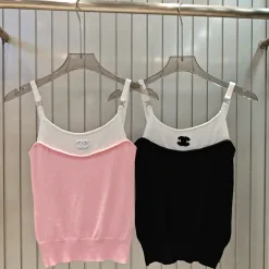 Bestseller Chanel Hosenträger Pink Strickstil
