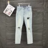 Hochwertige Ami Jeans Schwarz Leder Washed Luxury
