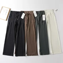 Bestseller Lululemon Hosen Schwarze Spandex Casual Kollektion