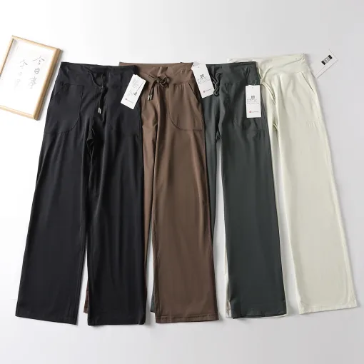 Bestseller Lululemon Hosen Schwarze Spandex Casual Kollektion
