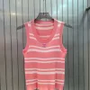 Bestseller Chanel Weste Pink Strick Gestreift Luxus