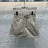 Premium Chanel Kurzrock im Denim-Stil mit Stickerei