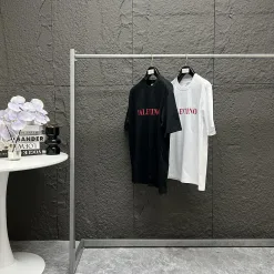 Premium Qualität Valentino Kurzarm Schwarz Baumwolle Classic Collection