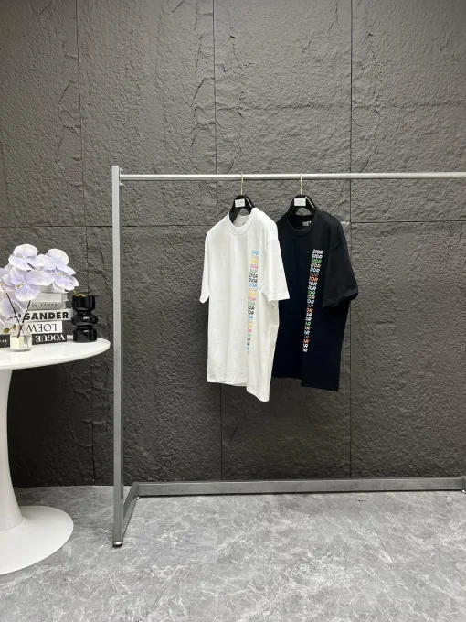 Bestseller Dior Kurzarm-Logo-Kollektion aus schwarzer Baumwolle