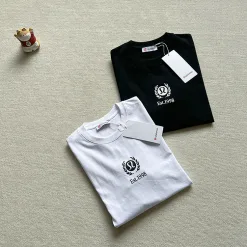 Premium Lululemon Kurzarmhemd Schwarzes Leder Logo Kollektion