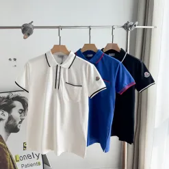 Premium Moncler Poloshirt im schwarzen Logo-Stil