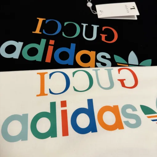 Luxus Gucci Kurzarm Schwarz Baumwolle Logo Stil