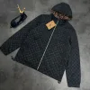 Hochwertige Louis Vuitton Jacken Schwarze Polyester-Jacquard-Kollektion