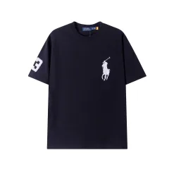 Luxus Ralph Lauren Kurzarm Schwarz Baumwolle Klassischer Stil