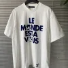 Luxus Louis Vuitton Kurzarm Blau Nylon Print Luxus