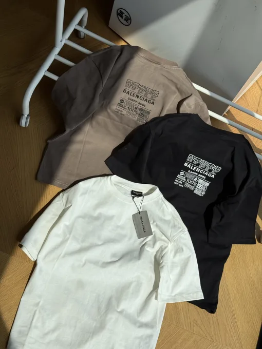 Meistverkaufte Balenciaga Kurzarm-Freizeitkollektion aus schwarzem Leder